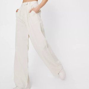 Nasty Gal Linen Wide Leg Tailored Pants